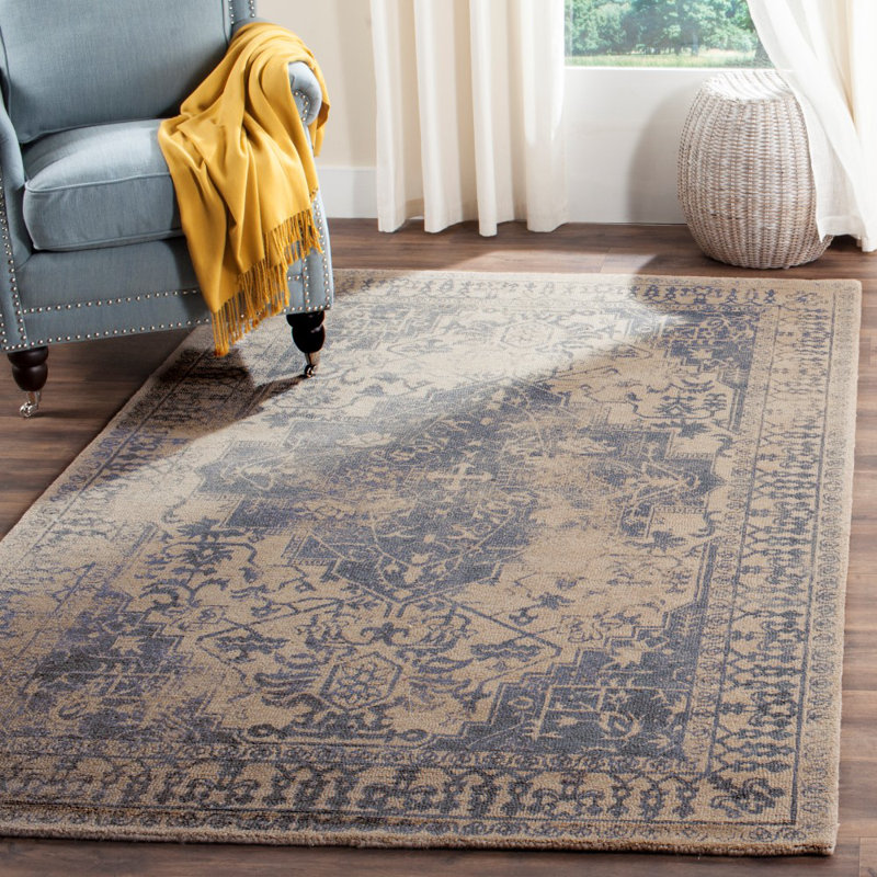 Tapis oriental en laine touffeté à la main Mahoney, Rectangle 10 pi x 14 pi