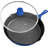 Pre-Seasoned Cast Iron Skillet with Lid, Grill-Safe Cookware, Blue-105906377