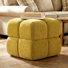 Repose-pieds de rangement moderne en chenille avec nuage, repose-pieds cubique rond, aucun assemblage requis, pour le salon, la chambre à coucher et la chambre de bébé