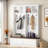 Farmhouse 4-In-1 Hall Tree With Wood Grain Bench And Storage Drawers, White-1315732261