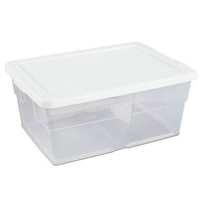Sterilite 6 Qt Clear Storage Tote & 16 Qt Clear Storage Tote