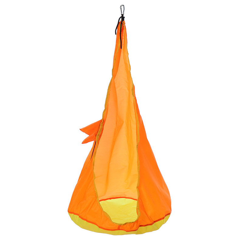 Blue Elephant Web / Saucer Swing Swing Seat with Mounting Hangers, Orange