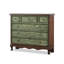 Console verte et bois manufacturé vert