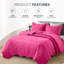 Ensemble de couvre-lit matelassé à motif floral - Doux literie en microfibre légère avec taies décoratives réversibles-119462782-116864837