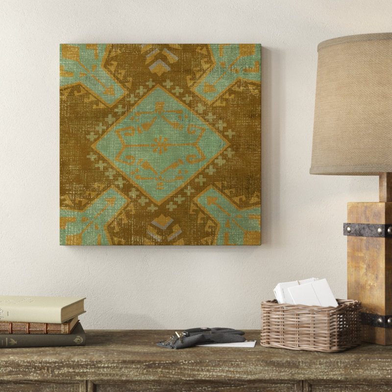 «Western Weave I», peinture sur toile, H 20 po x l 20 po
