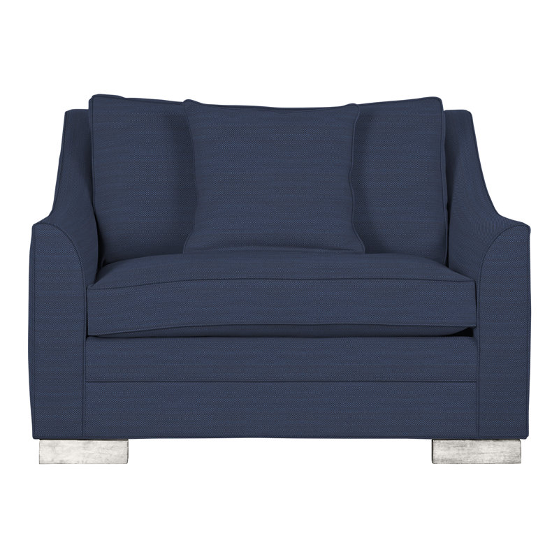 Chaise et demi 50,5 po Nicholas, Périgold bleu Ishi Jean, Casablanca