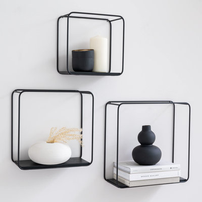 Amandip 3 Piece Square Floating Shelf