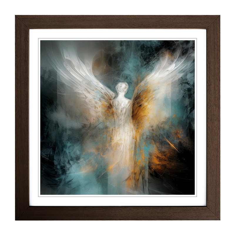 Single Picture Frame Print on Wood, Walnut