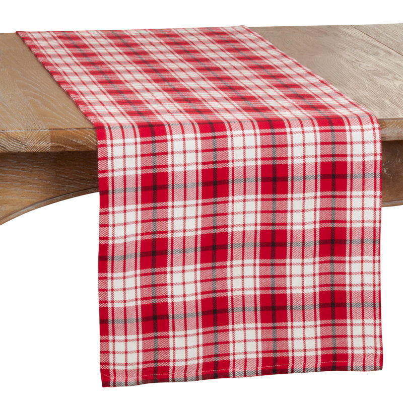 Zenon Plaid 100% Cotton Table Runner