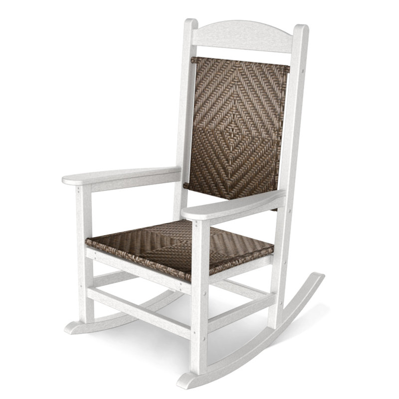 Chaise berçante POLYWOOD Classics, Cadre blanc / Cahaba