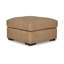 Repose-pieds surdimensionné Bandy, cuir véritable brun caramel, carré de 37 po
