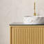 Meuble-lavabo en bois massif rayé avec lavabo 30 po Heitzman