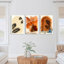 «Tropical Palm Leaves and Terracotta», art mural sur toile, style bohème abstrait (ensemble de 3)