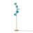 Burness 5-Light 66.9'' Gradient Blue Glass Globes Tree Floor Lamp