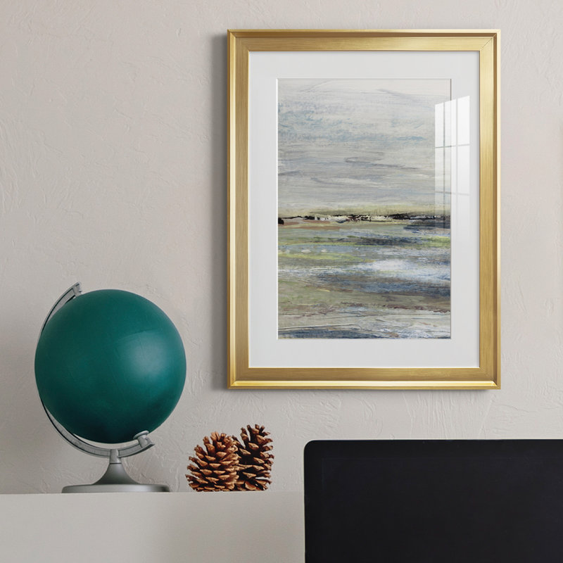 Wetlands I - peinture encadrée, H 22,5 po x l 30,5 po x P 1,5 po, Or
