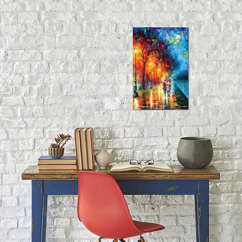 Love By The Lake by Leonid Afremov - Wrapped Canvas Giclee Art Print, 101.6 cm H x 66.04 cm W x 1.91 cm D