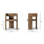 Fauteuil d'appoint sculpté en orme massif récupéré Avenel, brun moyen-foncé Heritage-1060753450