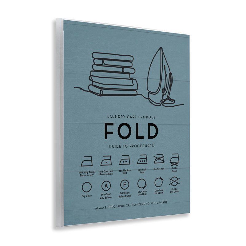 «Laundry Fold & Iron», impression sur plaque murale