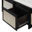 Banc de rangement pour hall d'entrée 48 po avec rangement dissimulé et tiroirs en rotin-195085708