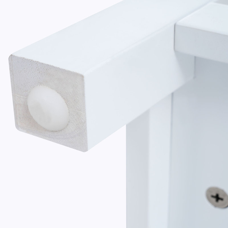 White and Gold Freestanding Single Bathroom Vanity Base