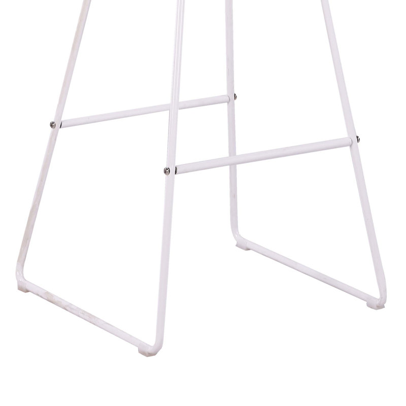 Tabourets de bar à hauteur de comptoir Modern Modern avec structure en métal incurvée et siège rembourré en similicuir, Blanc
