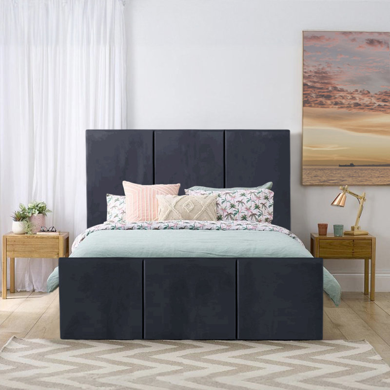 Bertin Upholstered Ottoman Storage Bed, Steel, Super King (6')