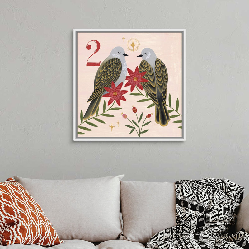 Reproduction d’art sur toile, « Twelve Days II » par Grace Popp, H 14 po x l 14 po x P 1,75 po, Cadre blanc