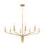 Lustre en or brossé 8 lumières Alexander
