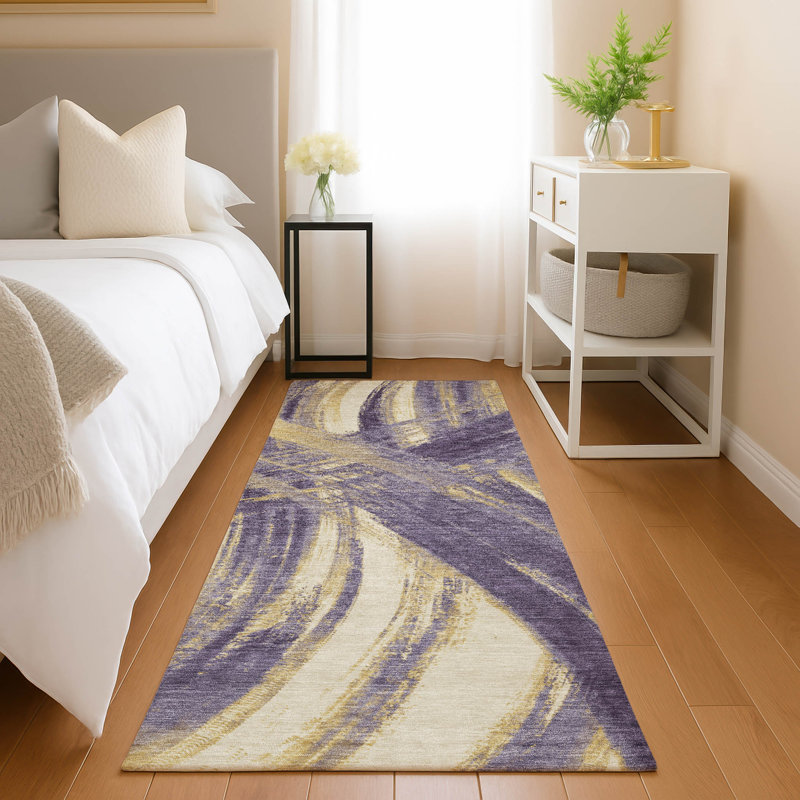 Machine Washable Indoor/Outdoor Lockway ACN2421 Abstract Rug, Runner 2'3" x 7'6"