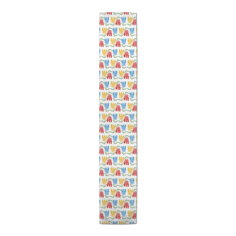 Chemin de table rectangulaire en polyester Arrain, 90 po x 16 po