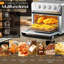 Four à convection 21,5 pintes avec grille-pain à friteuse à air 1800W avec recette