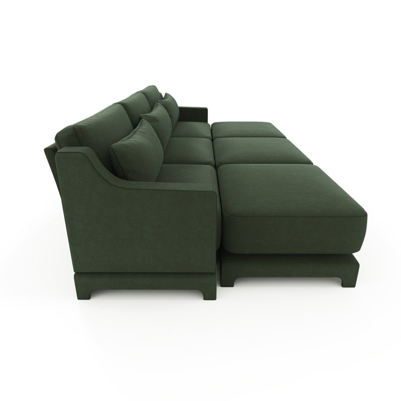 Chenille à trois places avec 3 repose-pieds mobiles, dossier ergonomique, coussins, capitonnage unique en chenille, coussin lombaire assorti, fabrication, arrangement personnalisable