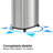 Itouchless Glide 13 Gallon Sensor Trash Can With Wheels And Odour Control System, Stainless Steel, Oval Shape Automatic Kitchen And Office Garbage Bin (powered By Battery Or Optional Ac Adapter)