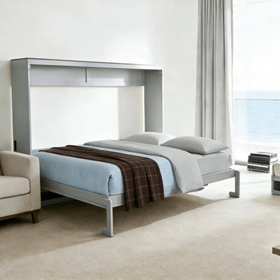 Queen Horizontal Murphy Bed With Charging Station And Safety Locks