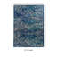 Tapis bleu et bleu sarcelle tissé à plat à motif abstrait Emanuel -1250019242