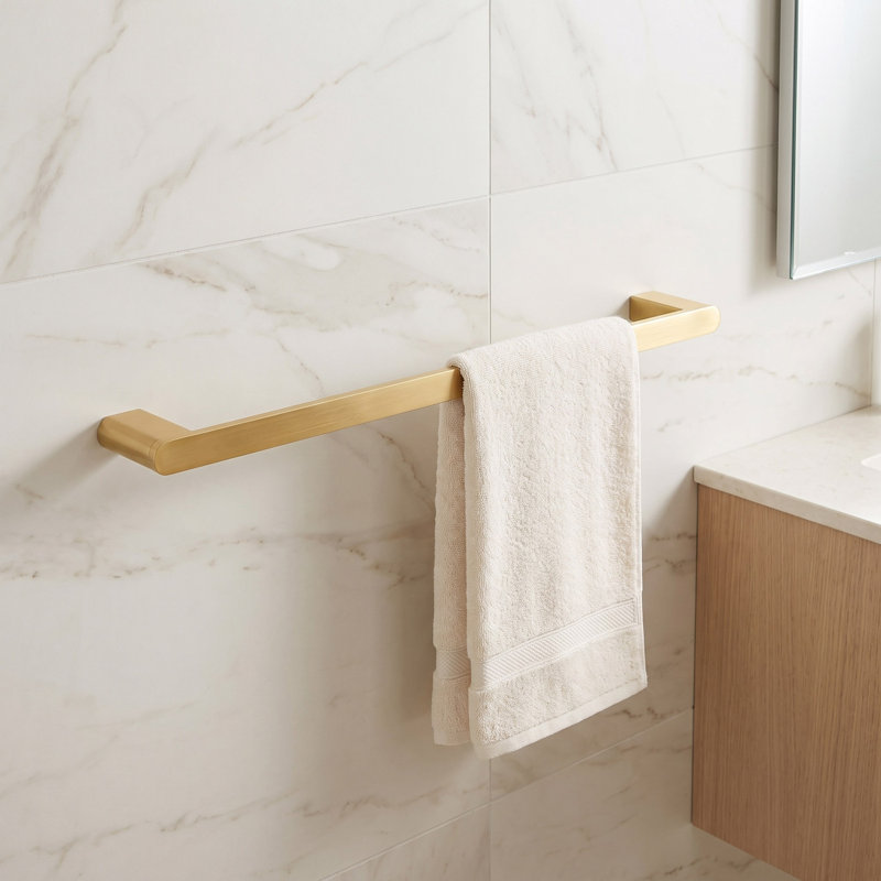 Linear 24” Towel Bar, Brushed Gold