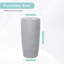 20" Grey Resin Urn Outdoor Water Fountain With LED Lights