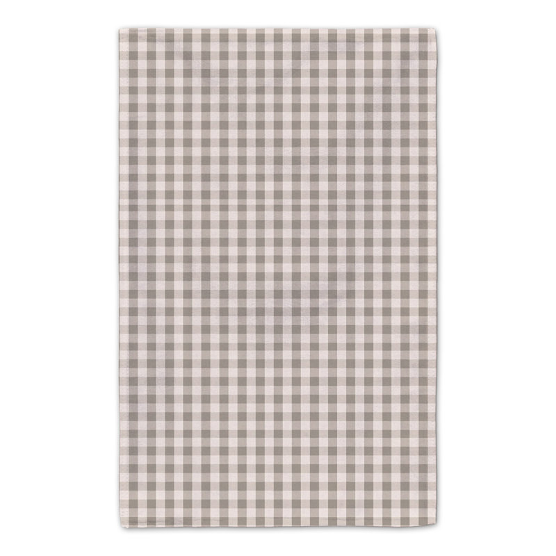 Cotton Plaid Tea Towel Kitchen Towel, Gray