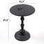 Table de bout vintage en métal, table d'appoint ronde, table de chevet ronde pour canapé, table de chevet décorative, petit salon, chambre à coucher, noir-1803987594