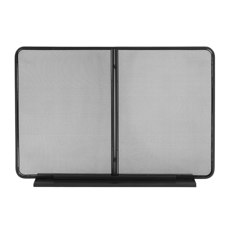 Iron Fireplace Screen, Black