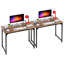 Bureau d'ordinateur moderne simple avec bureau et bureau-2110370260