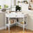 Corner Desk Small Desk for Small Space, Corner Computer Desk Triangle Desk for Home Office, White