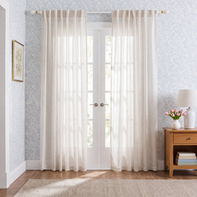 Toyoko Semi-Sheer Linen Blend Curtain Set