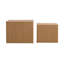 Ensemble de 2 tables basses gigognes en bois naturel