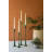  Decorative Forged-Iron Candle Holders Green Patina, Set of 4, 19" H