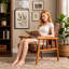 Fauteuil de style Mid-Century moderne de 25 po de largeur, brun-204854732