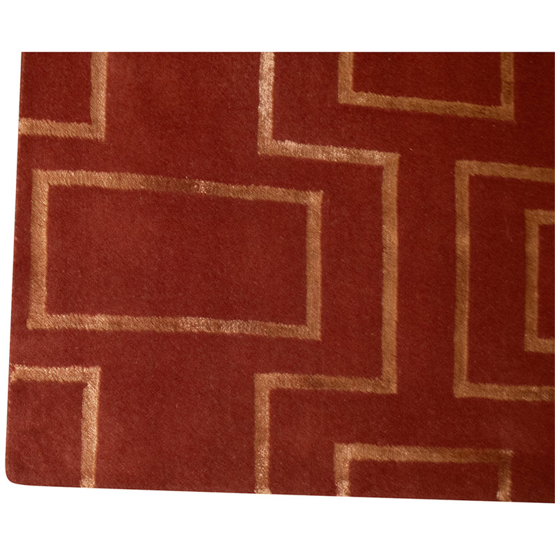 Hand Knotted Area Rug in Red