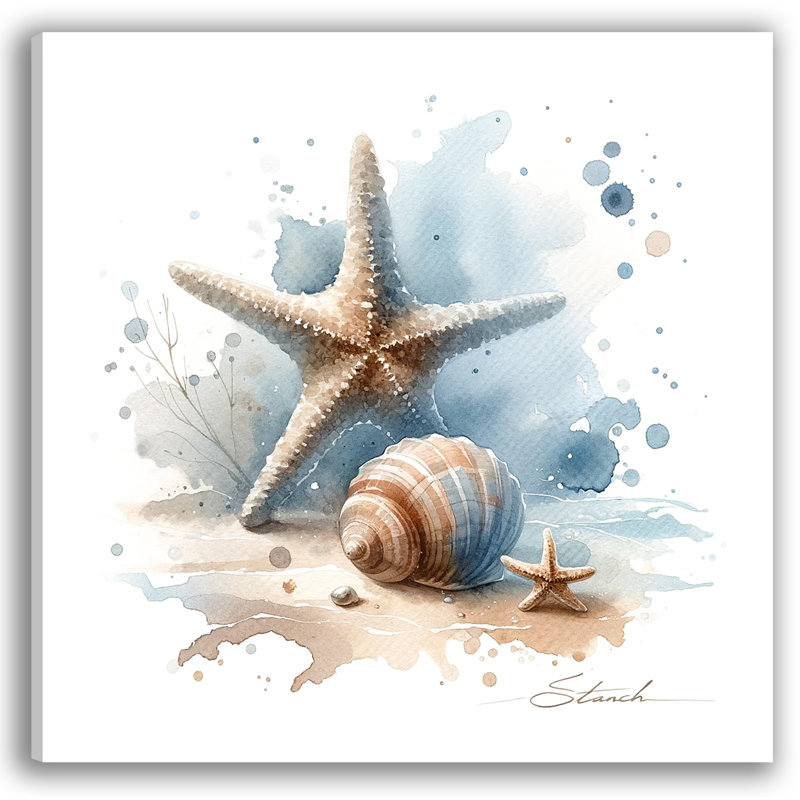 Shoreline Treasures - impression sur toile tendue, H 12 po x l 12 po x P 1 po