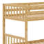 Lit superposé modulaire en bois avec lit gigogne, conception convertible et garde-corps de sécurité-1399028237