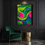 Abstrait art fluide sur toile verte 28-546140504
